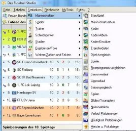 Kreuztabelle der Saison als Bilddatei aus dem Archivbestand